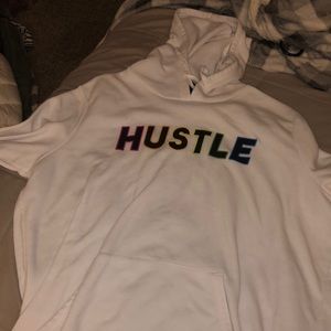 Rue21 Jackets & Coats - rainbow lettering on white sweatshirt “HUSTLE” Rue21 Jackets & Coats - rainbow lettering on white sweatshirt “HUSTLE”